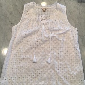 JCrew White Sleeveless Tank Size 4